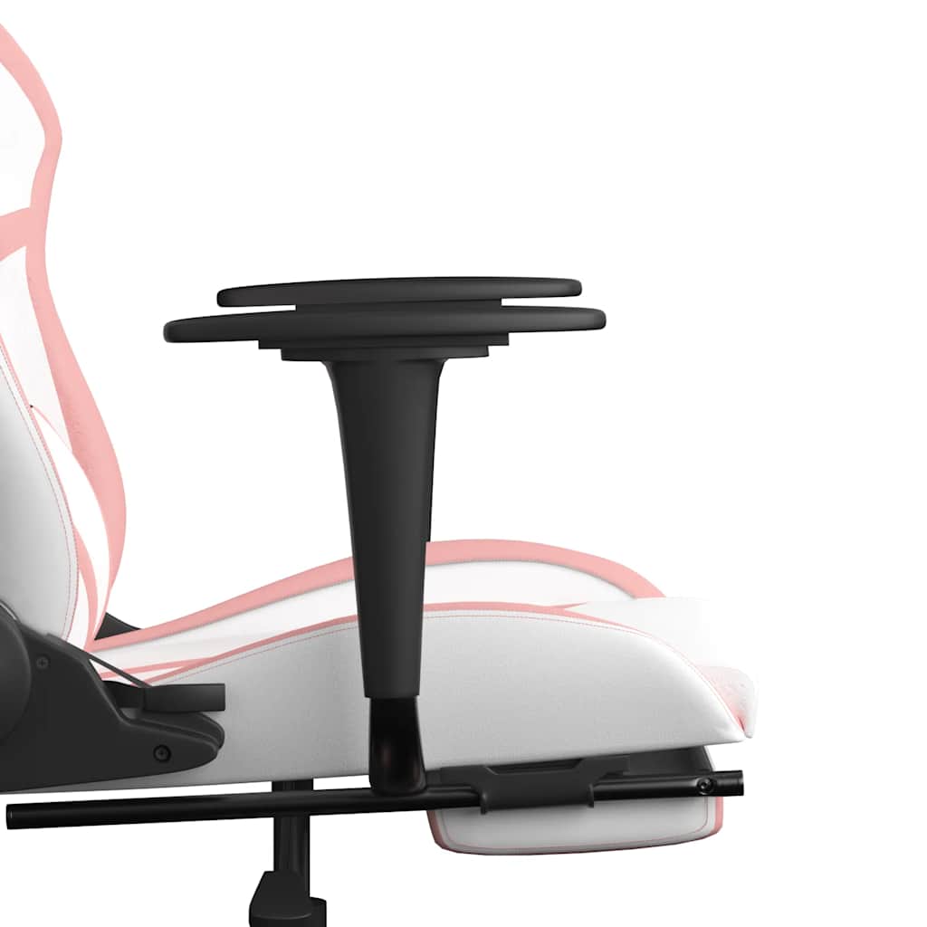 Massage Gamestoel Kunstleer Zwart En Roze