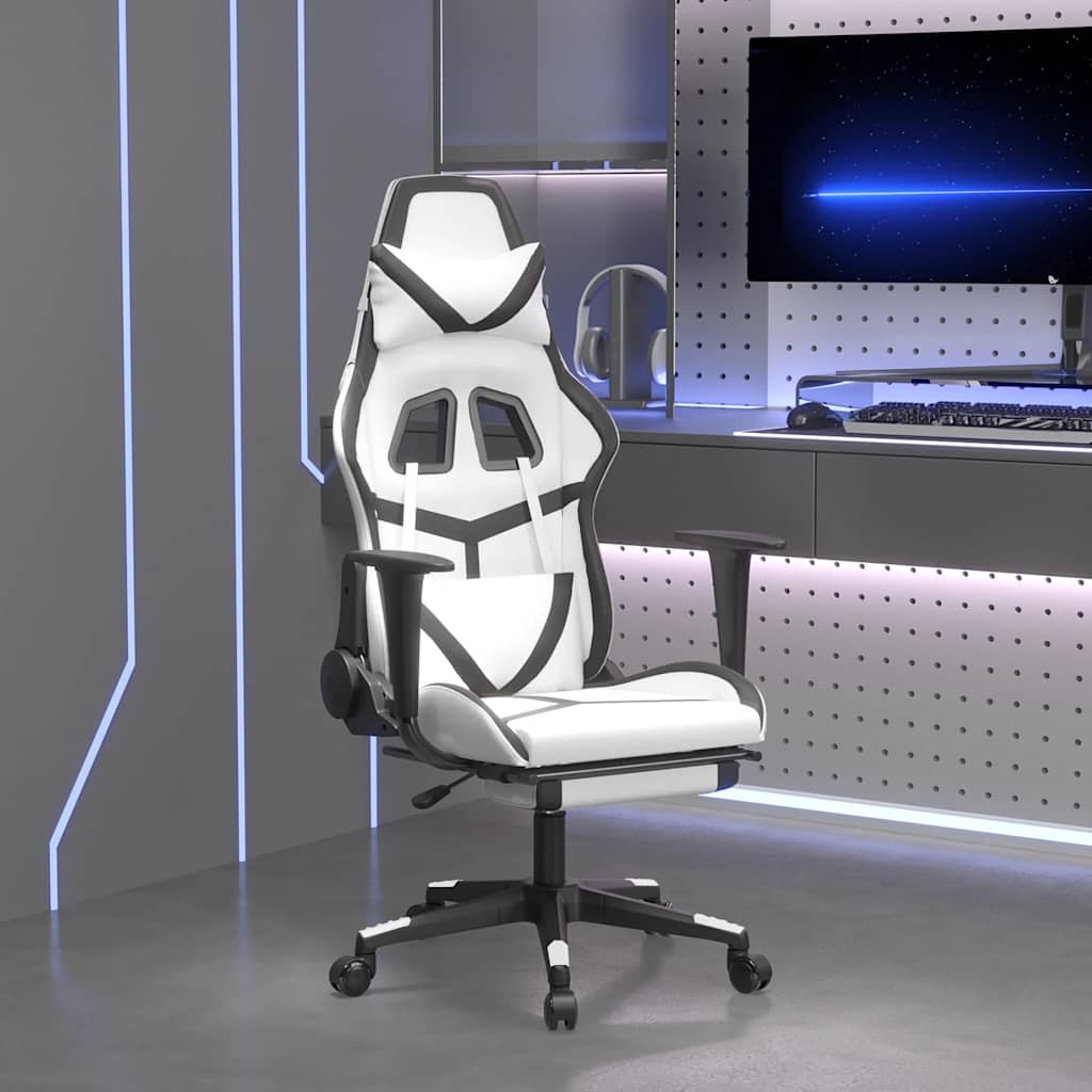 Massage Gamestoel Kunstleer Zwart En Roze