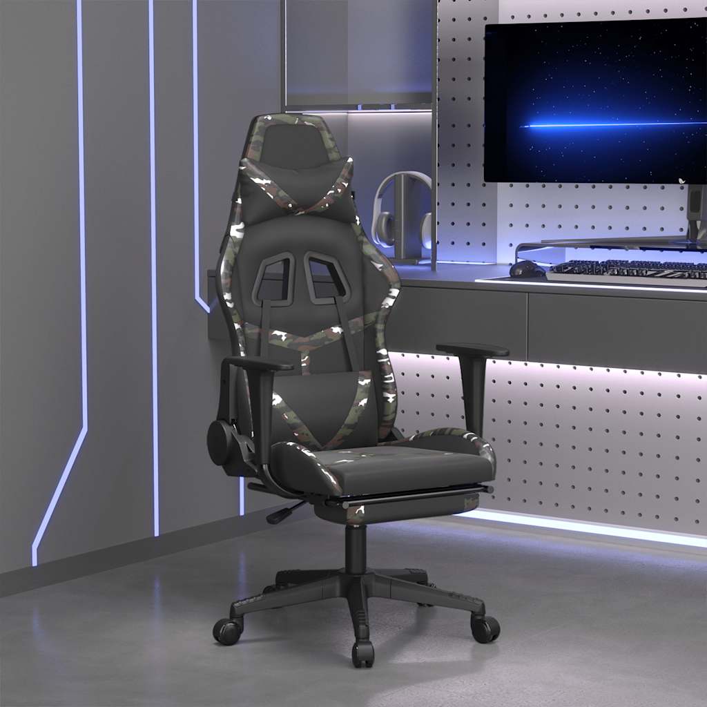 Massage Gamestoel Kunstleer Zwart En Roze