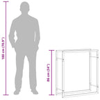 Haardhoutrek Staal Mat