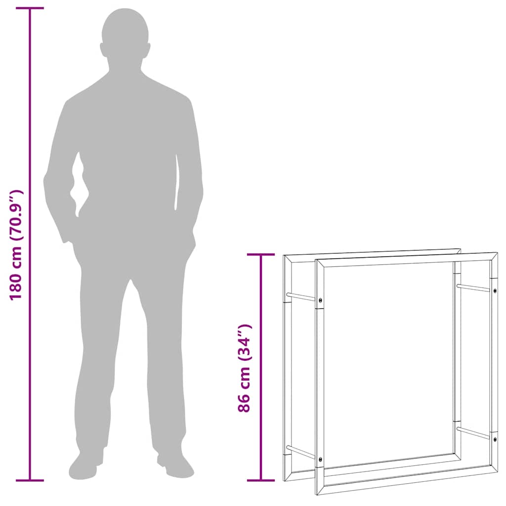 Haardhoutrek Staal Mat