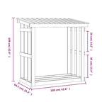 Haardhoutrek 108X64,5X109 Cm Massief Grenenhout