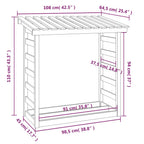 Haardhoutrek 108X64,5X110 Cm Massief Grenenhout