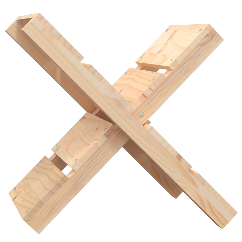 Houtblokhouder 47X39,5X48 Cm Massief Grenenhout