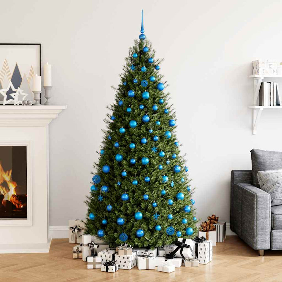112-Delige Kerstballenset Polystyreen Rood Groen En Goudkleurig — Blauw