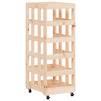 Houtblokhouder Met Wielen 40X49X110 Cm Massief Grenenhout