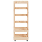 Houtblokhouder Met Wielen 40X49X110 Cm Massief Grenenhout
