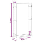 Haardhoutrek 80X28X154 Cm Roestvrij Staal