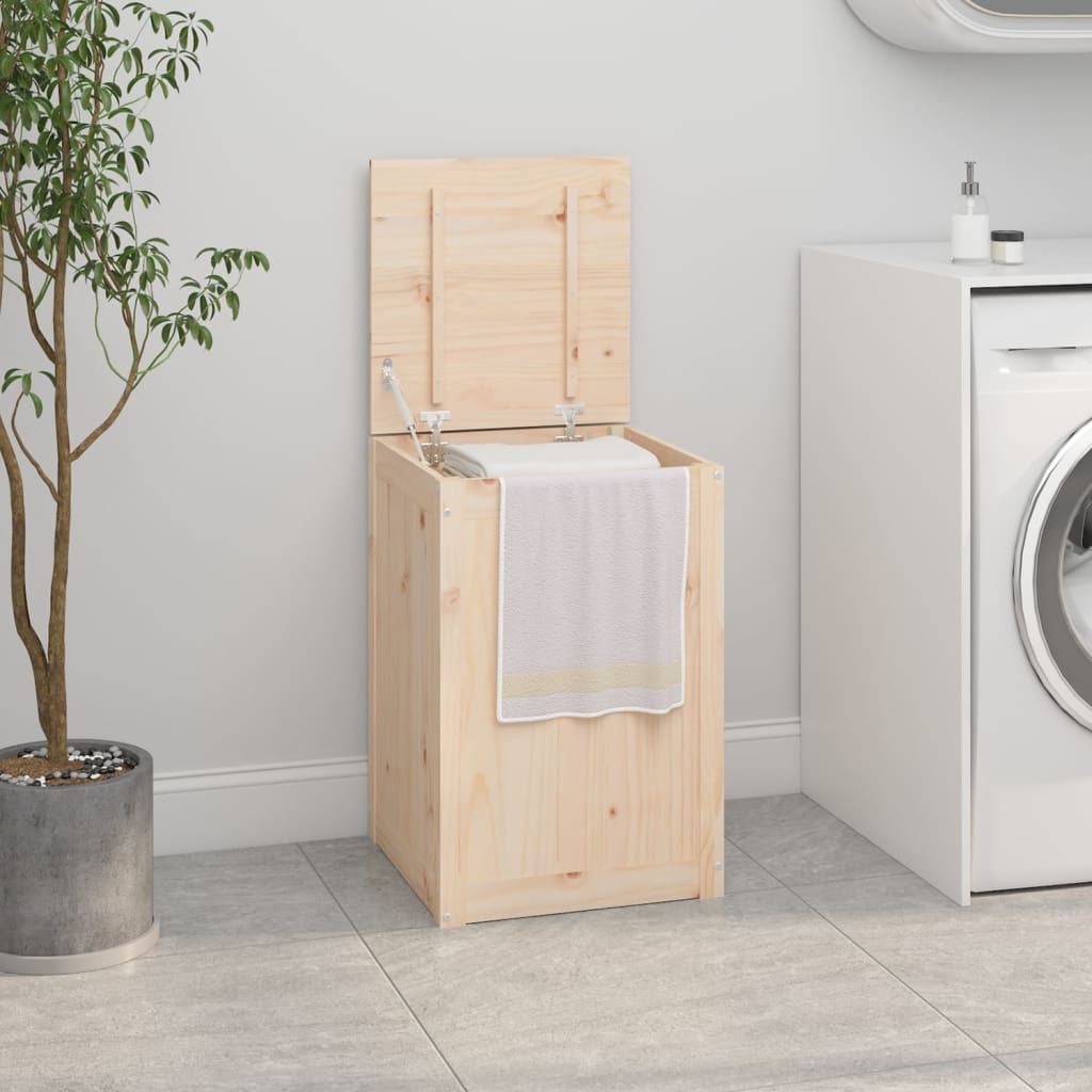 Wasmand 88,5X44X66 Cm Massief Grenenhout