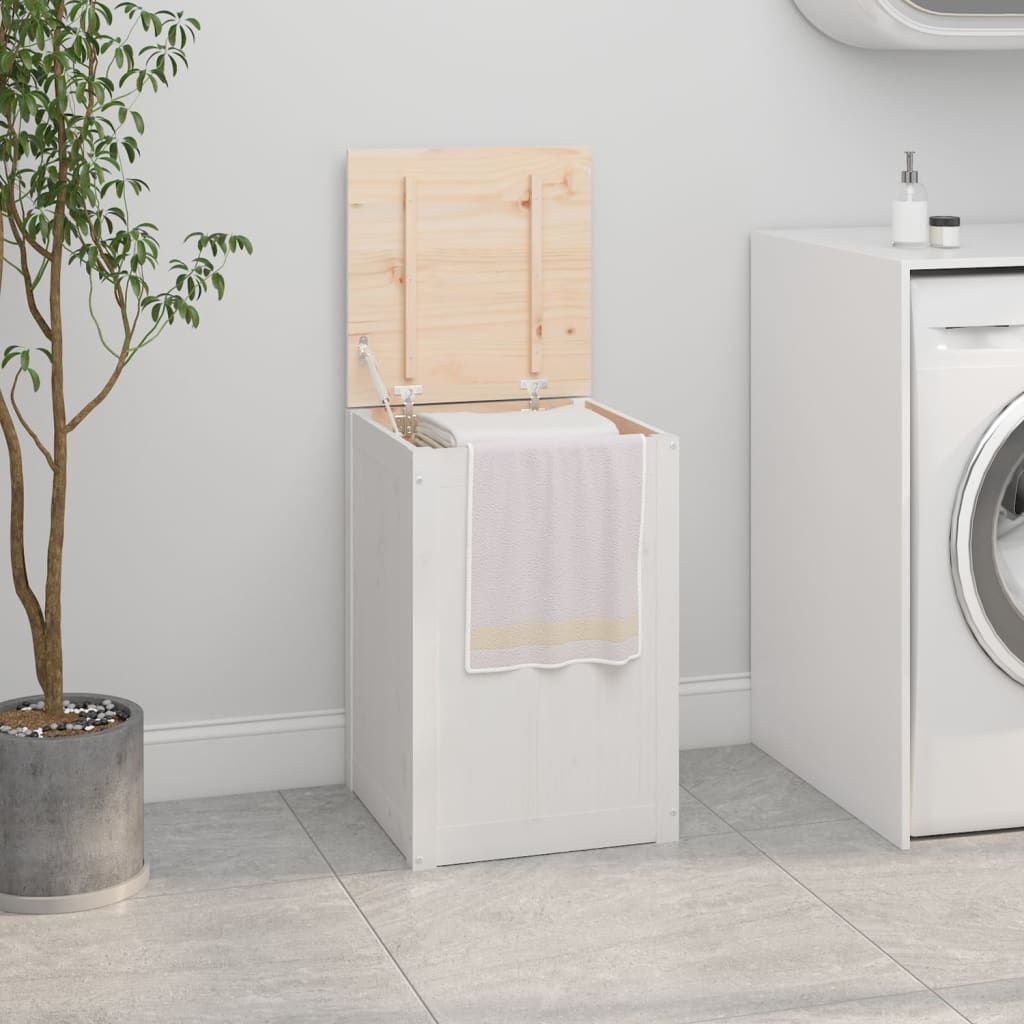 Wasmand 88,5X44X66 Cm Massief Grenenhout