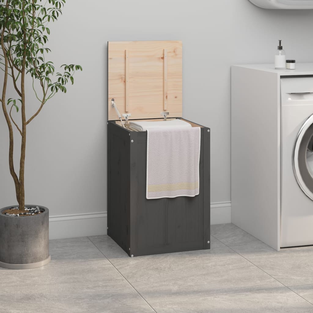 Wasmand 88,5X44X66 Cm Massief Grenenhout