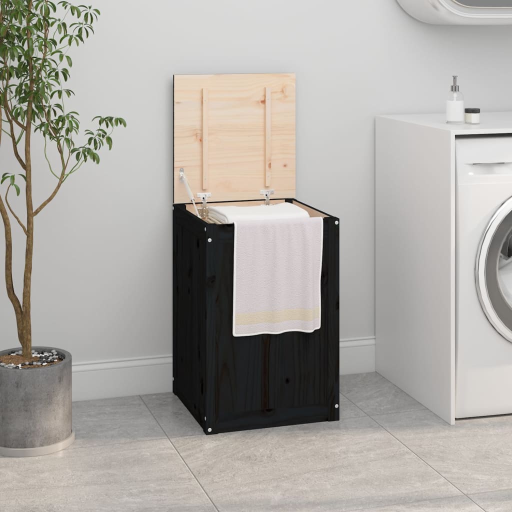 Wasmand 88,5X44X66 Cm Massief Grenenhout