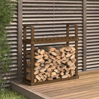 Haardhoutrek 110X35X108,5 Cm Massief Grenenhout Zwart