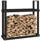 Haardhoutrek 110X35X108,5 Cm Massief Grenenhout Zwart