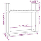 Haardhoutrek 110X35X108,5 Cm Massief Grenenhout Zwart