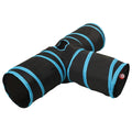 Kattentunnel 90 Cm Polyester Zwart En Blauw