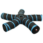Kattentunnel 5-Voudig 25 Cm Polyester Zwart En Blauw