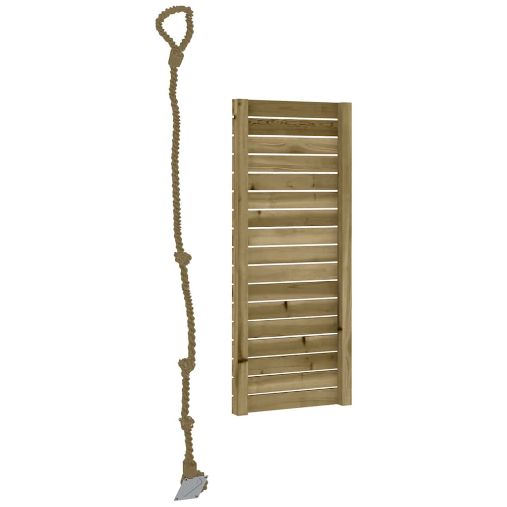 Klimwand Met Touw 44,5X5X108 Cm Geïmpregneerd Grenenhout