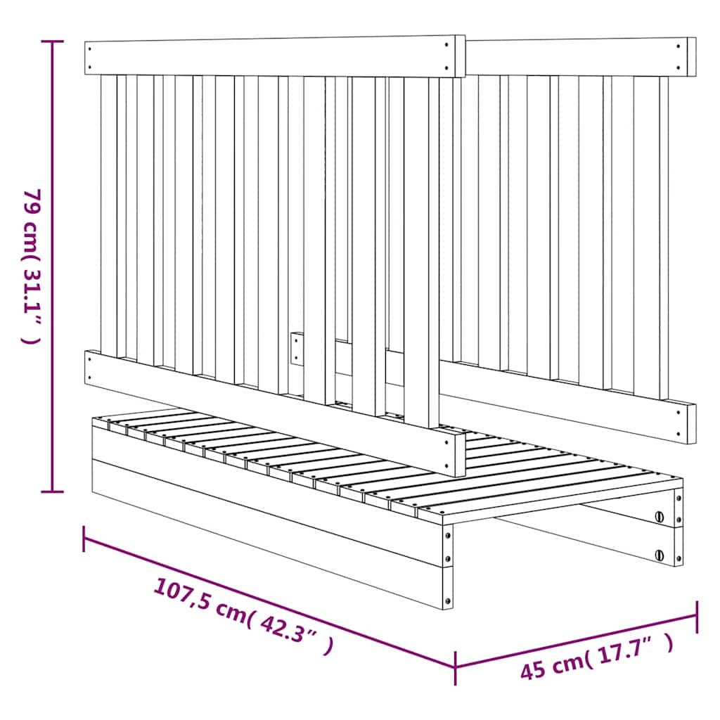 Speelbrug 45X107,5X79 Cm Geïmpregneerd Grenenhout