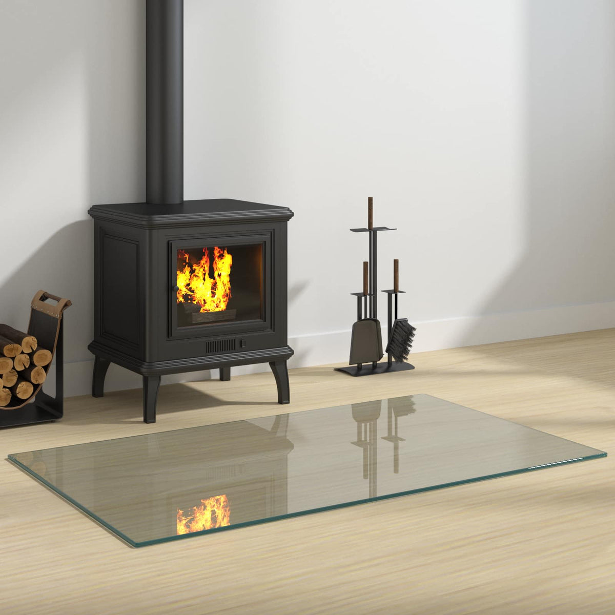 Vuurplaats Glazen Plaat Glas