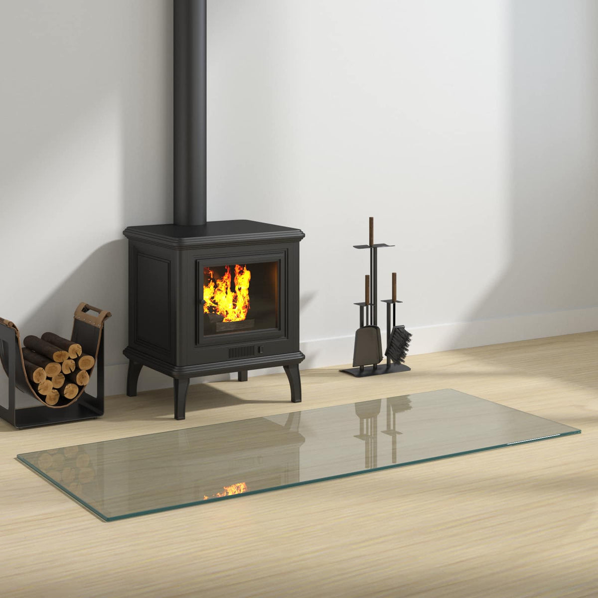 Vuurplaats Glazen Plaat Glas