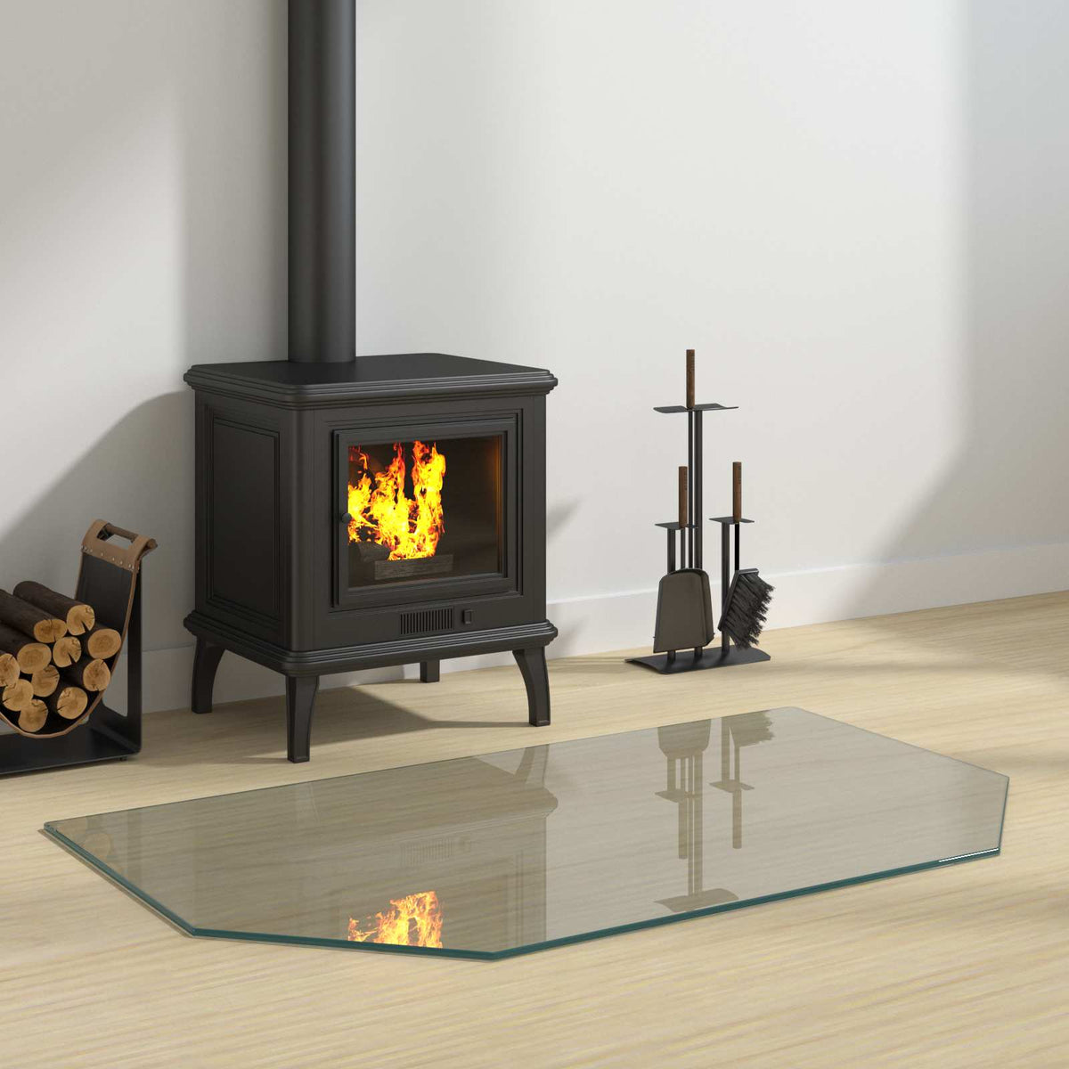 Vuurplaats Glazen Plaat Transparant Glas