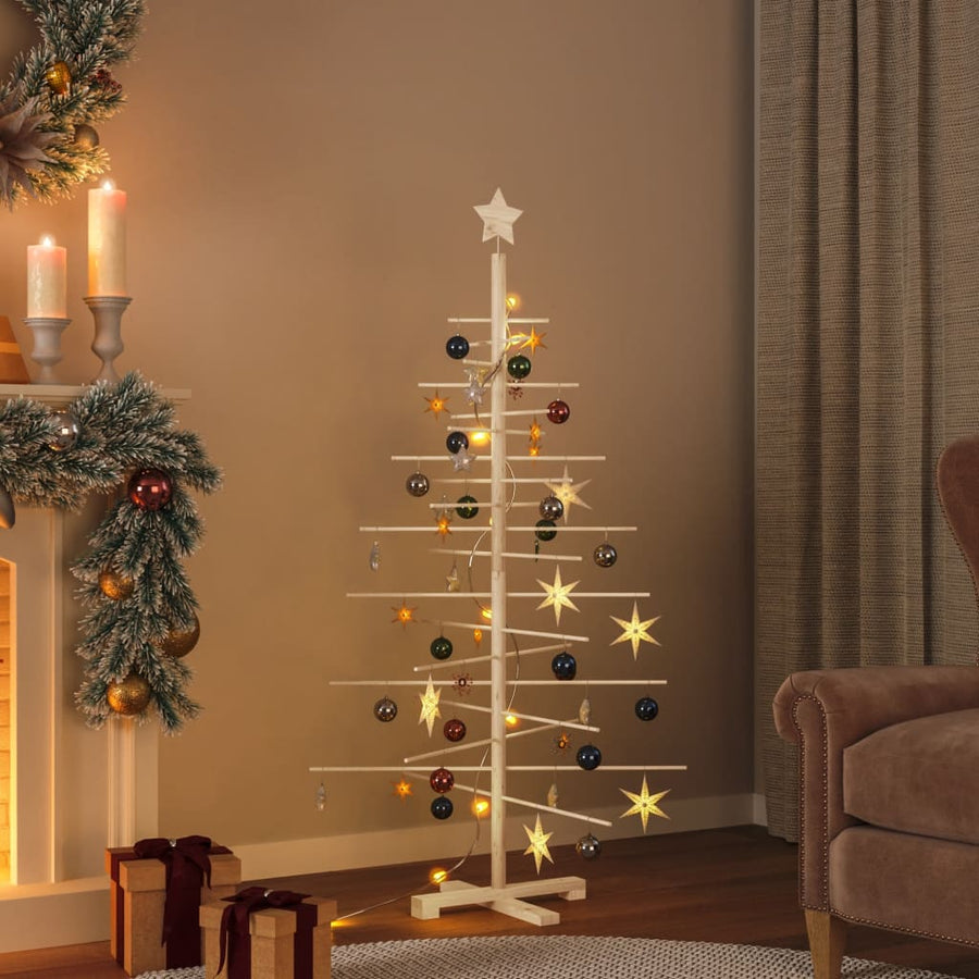 Houten Kerstboom Kotka Bamboe En Massief Grenenhout — 150 cm / Naturel (onafgewerkt)