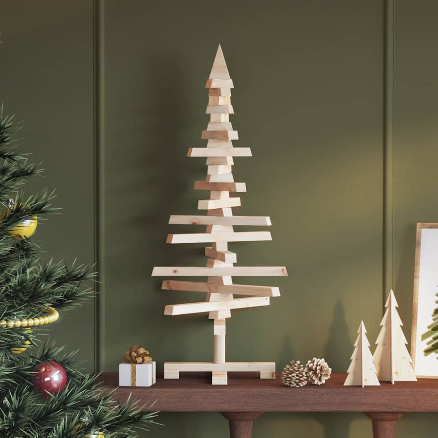 Houten Kerstboom Kotka Massief Grenenhout — 90 cm / Naturel (onafgewerkt)