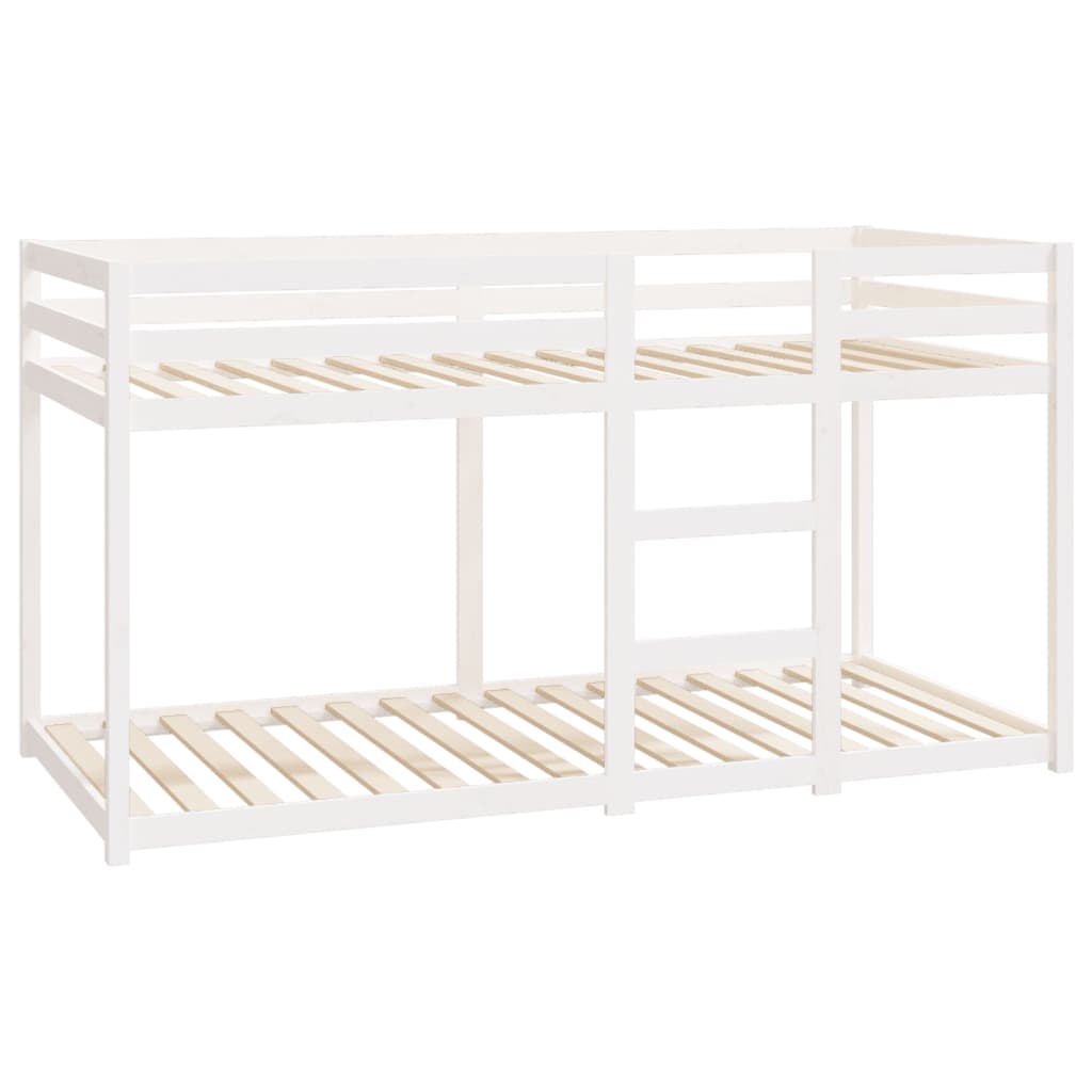 Stapelbed Massief Grenenhout Wit 90X200 Cm