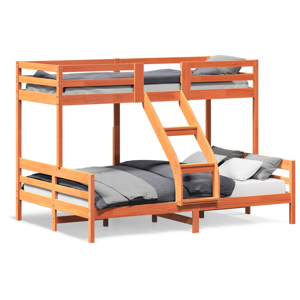 Stapelbed Massief Grenenhout Wasbruin 80X200/140X200 Cm