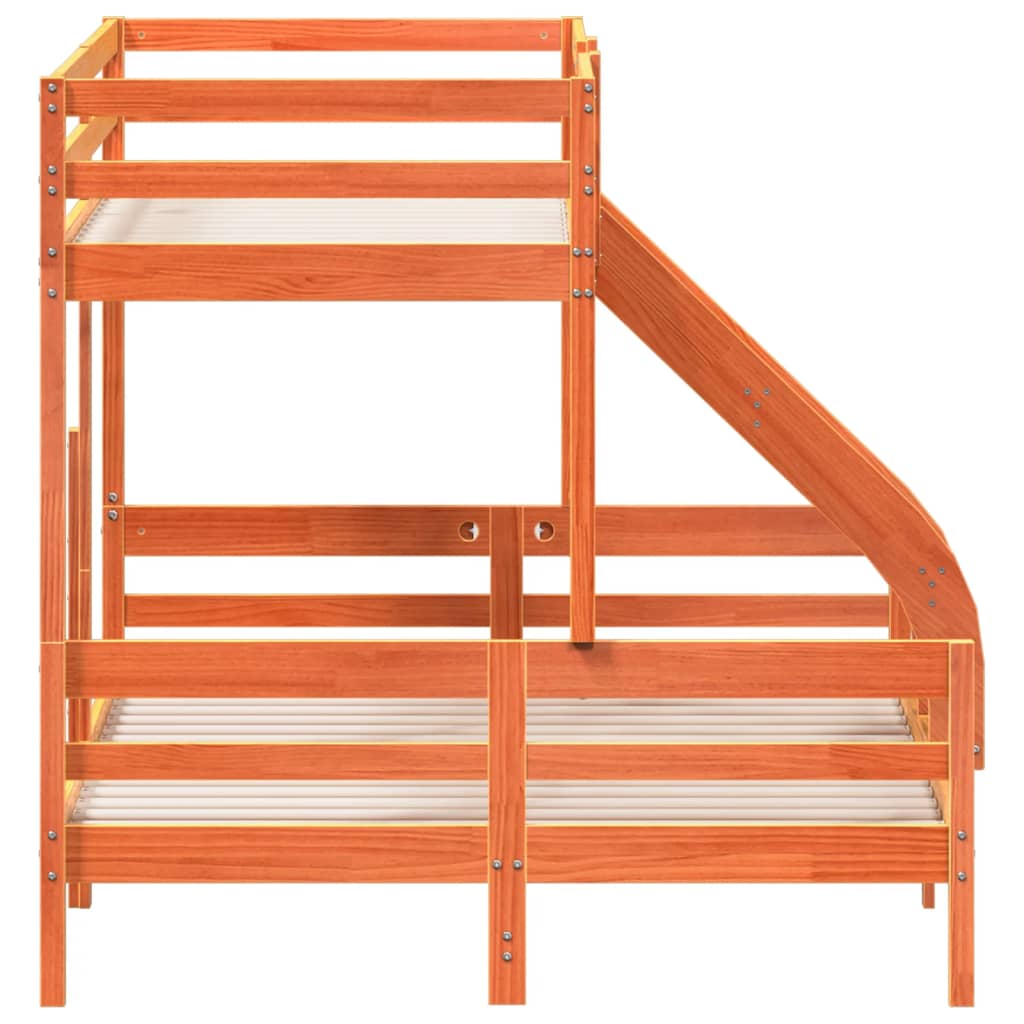 Stapelbed Massief Grenenhout Wasbruin 80X200/140X200 Cm