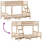 Stapelbed Massief Grenenhout 80X200/120X200 Cm