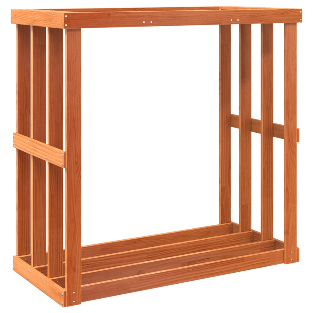 Houtblokhouder 108X52X106 Cm Massief Grenenhout Wasbruin