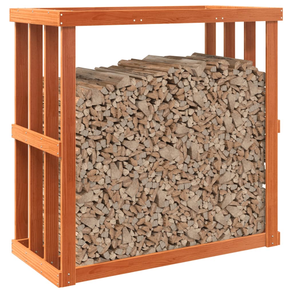 Houtblokhouder 108X52X106 Cm Massief Grenenhout Wasbruin