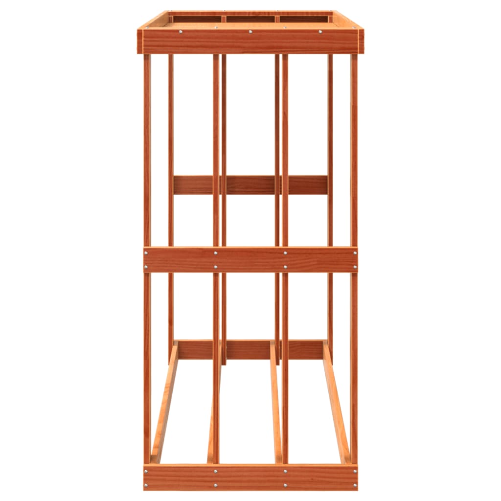 Houtblokhouder 108X52X106 Cm Massief Grenenhout Wasbruin