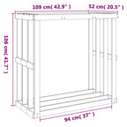 Houtblokhouder 108X52X106 Cm Massief Grenenhout Wasbruin