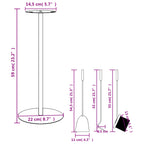 4-Delige Openhaardgereedschapset 22X59 Cm Staal