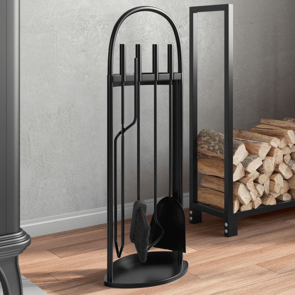 5-Delige Openhaardgereedschapset 23X15X66 Cm Staal