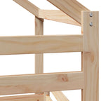 Stapelbed Met Dak Massief Grenenhout