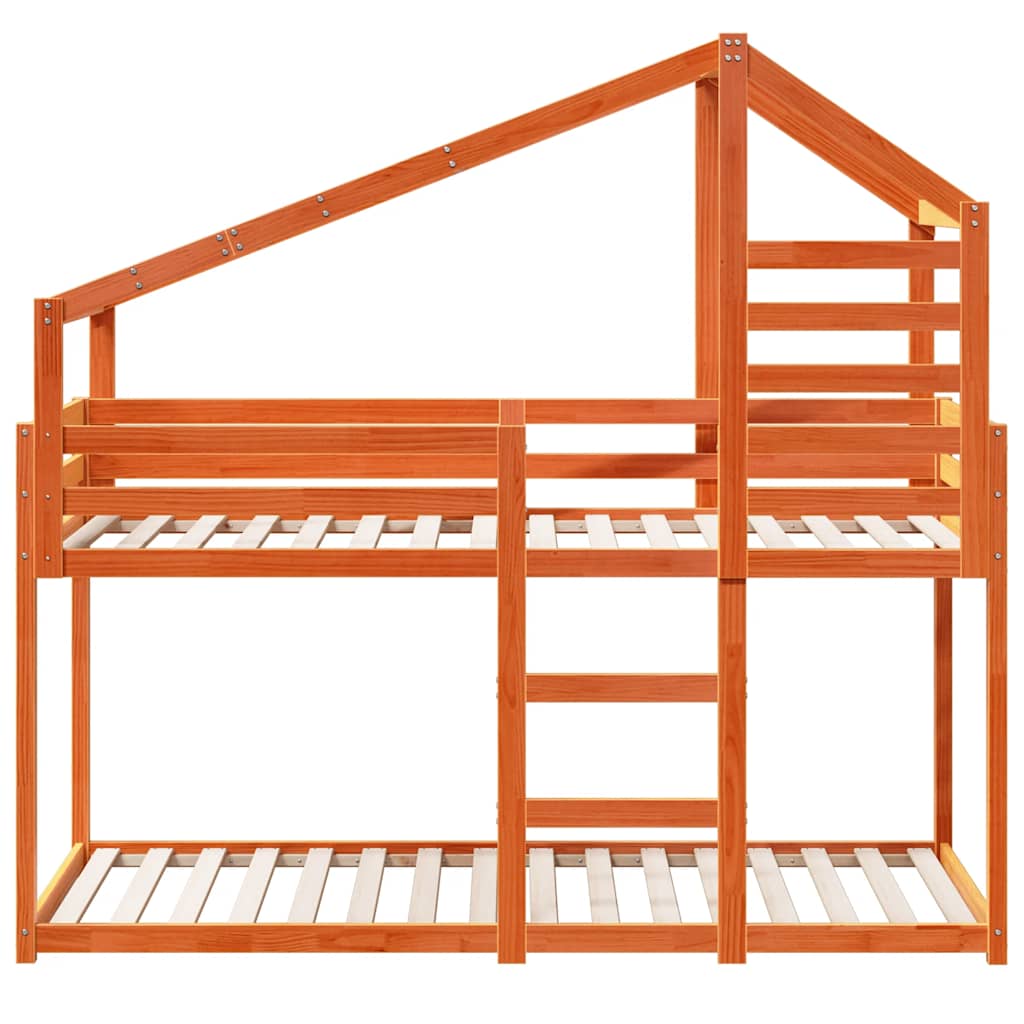Stapelbed Met Bedhuis Massief Grenenhout