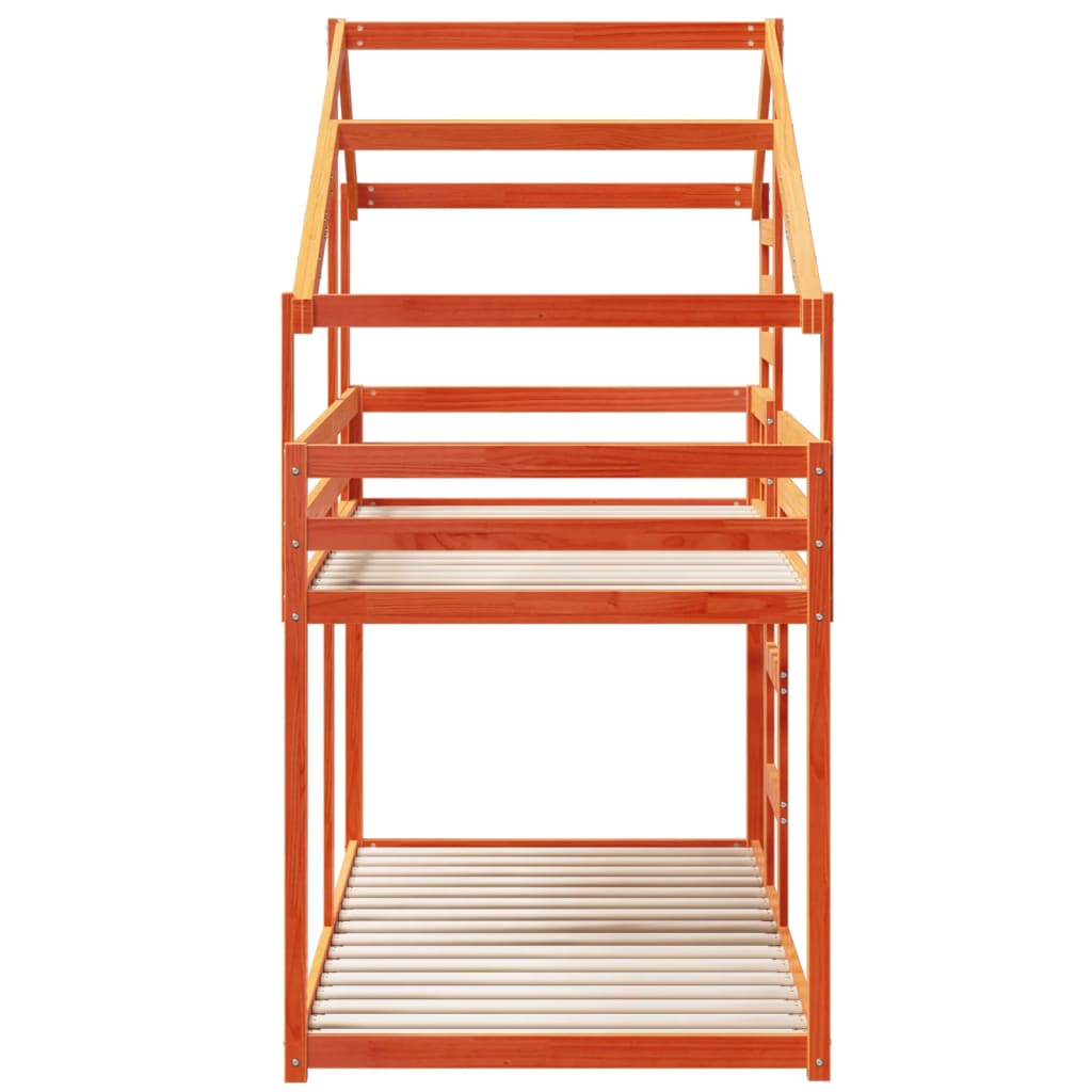 Stapelbed Met Bedhuis Massief Grenenhout