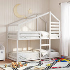 Stapelbed Met Dak Massief Grenenhout