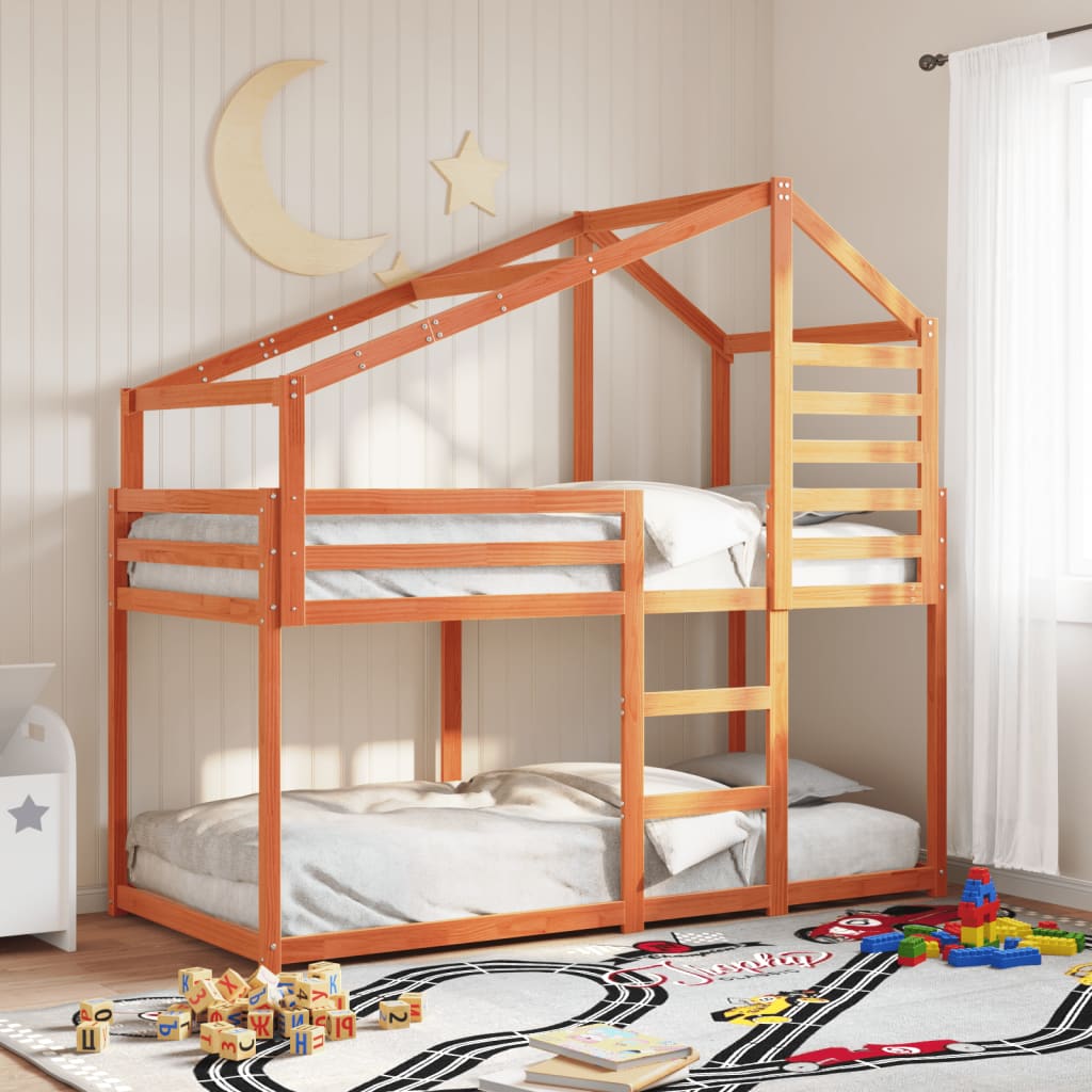 Stapelbed Met Dak Massief Grenenhout