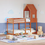 Stapelbed Met Dak Massief Grenenhout