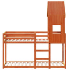 Stapelbed Met Dak Massief Grenenhout