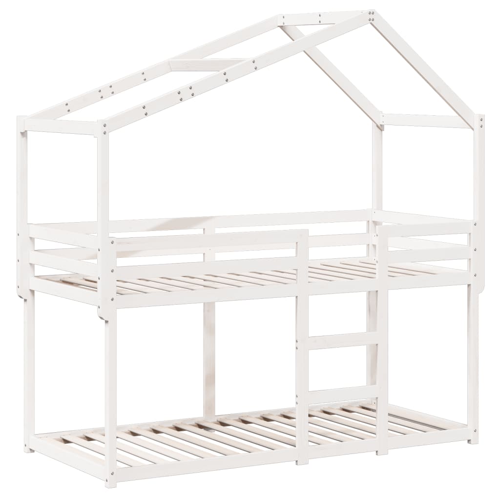 Stapelbed Met Bedhuis Massief Grenenhout