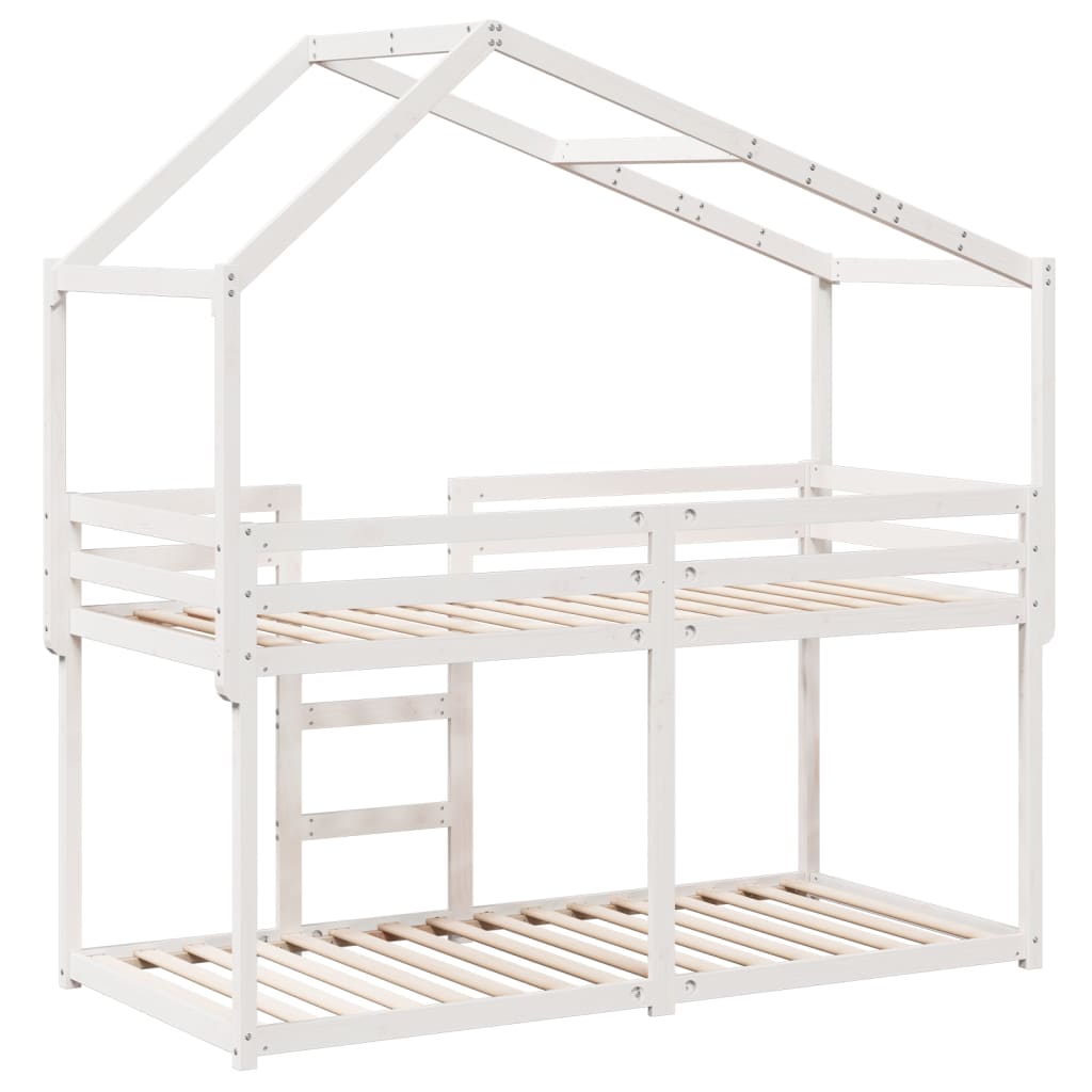 Stapelbed Met Bedhuis Massief Grenenhout