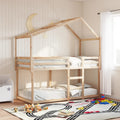 Stapelbed Met Dak Massief Grenenhout