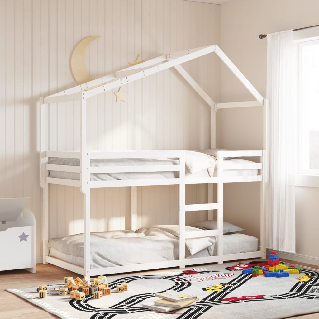Stapelbed Met Bedhuis Massief Grenenhout