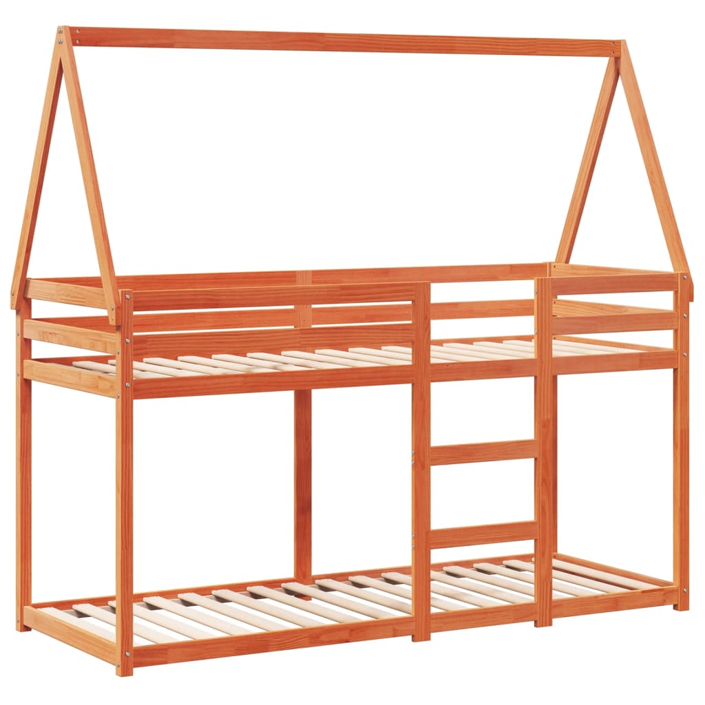 Stapelbed Met Bedhuis Massief Grenenhout